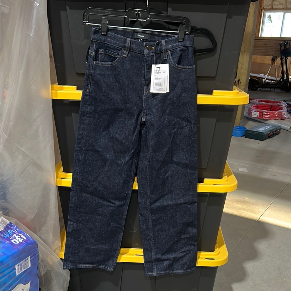 Theory wide crop jeans 25